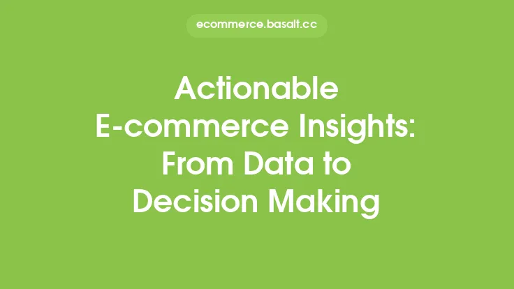 Actionable E-commerce Insights: From Data to Decision Making Thumbnail
