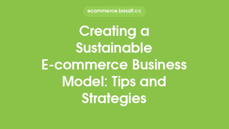 Creating a Sustainable E-commerce Business Model: Tips and Strategies Thumbnail