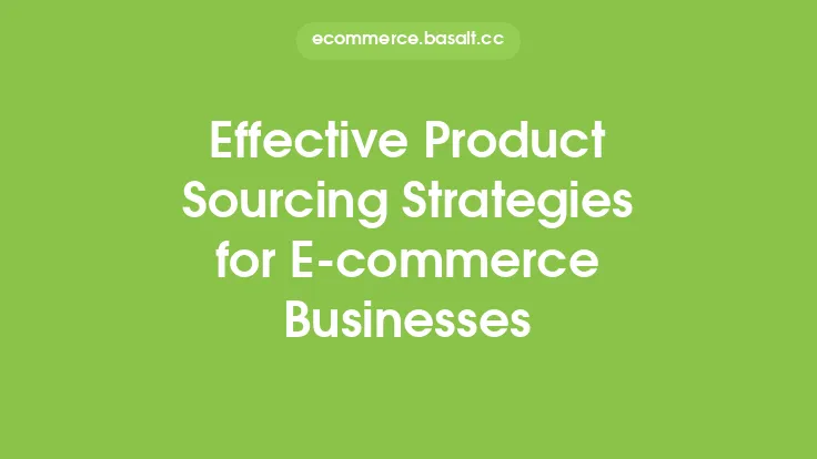 Effective Product Sourcing Strategies for E-commerce Businesses Thumbnail