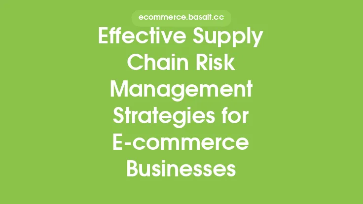 Effective Supply Chain Risk Management Strategies for E-commerce Businesses Thumbnail