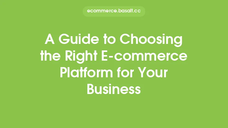 A Guide to Choosing the Right E-commerce Platform for Your Business Thumbnail