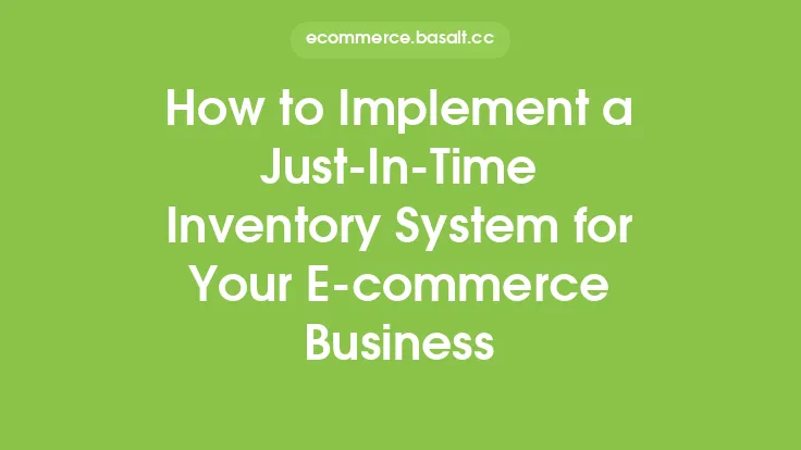 How to Implement a Just-In-Time Inventory System for Your E-commerce Business Thumbnail