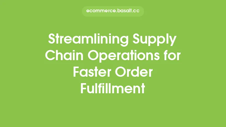Streamlining Supply Chain Operations for Faster Order Fulfillment Thumbnail